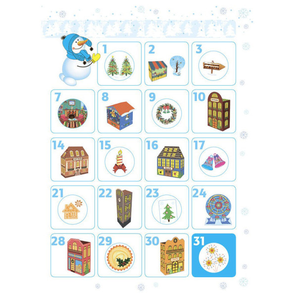 Адвент-календар з поробками та завданнями "Новорічні дива власноруч" АДВ003, 6-8 років (АДВ003)