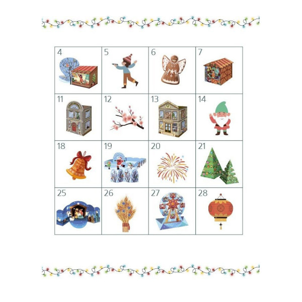 Адвент із саморобками та завданнями 6–8 років АДВ010, 15 виробів та 15 завдань (АДВ010)