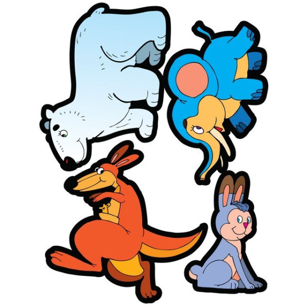 Дитяча книга "Верхи на слоні"  402436 з наклейками (402436)