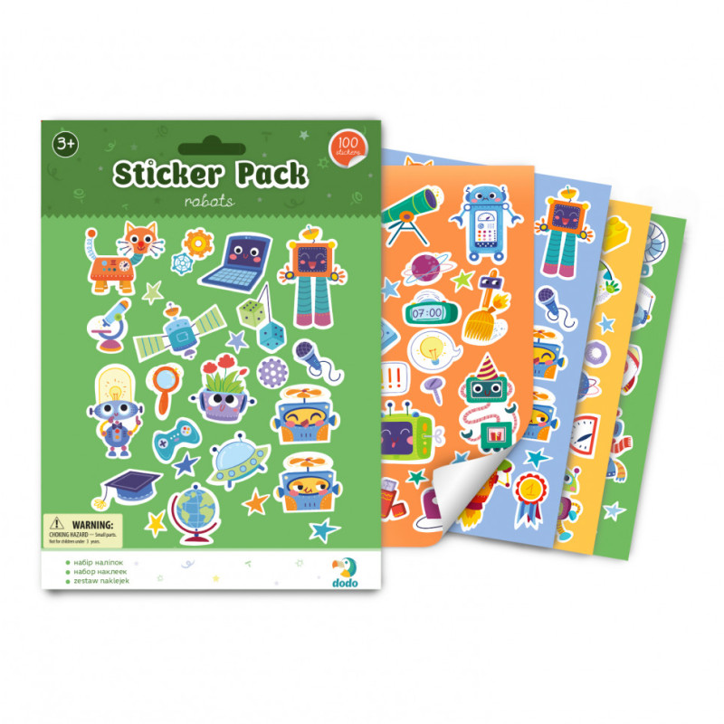 Набір наклейок DoDo "Роботи" 300298, 100 наклейок Набір наклейок DoDo "Роботи" 300298, 100 наклейок