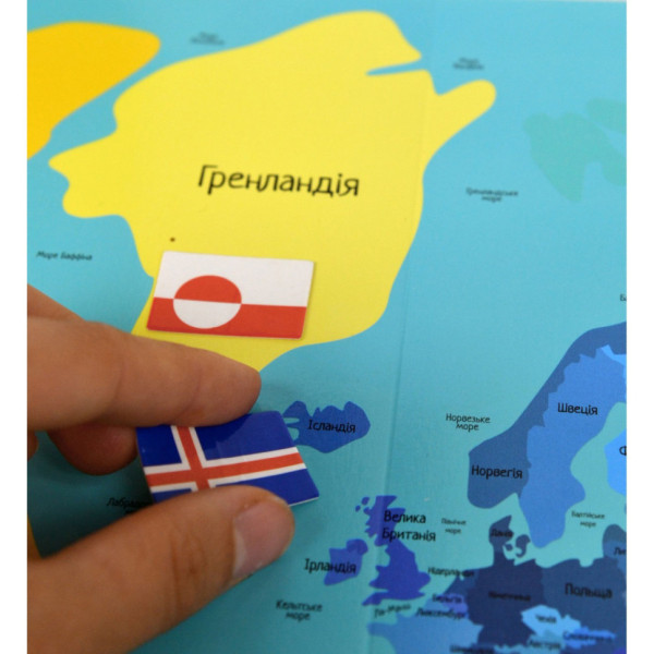 Гра з багаторазовими наклейками "Прапори" Умняшка KP-011 (KP-011)