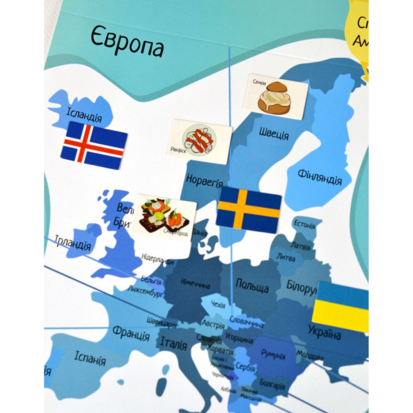 Гра з багаторазовими наклейками "Прапори" Умняшка KP-011 (KP-011)