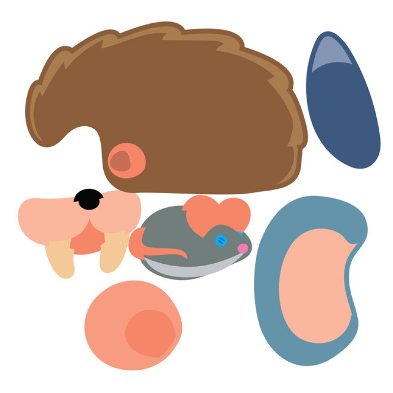 Дитяча розвиваюча книга "Слоненя" 402832 з наклейками Дитяча розвиваюча книга "Слоненя" 402832 з наклейками