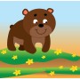 Детская развивающая книга Мама и малыши "Медвежата" 402863 с наклейками