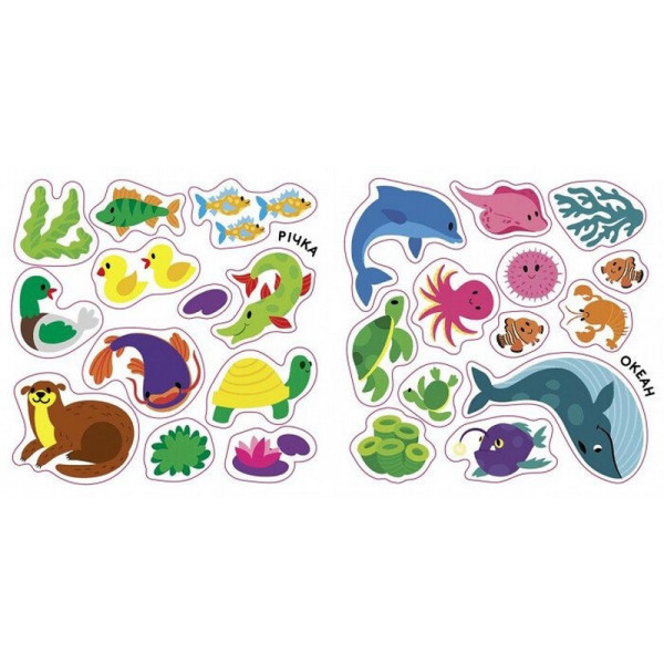 Альбом з наліпками "Хто живе у воді? Озеро. Річка. Море. Океан" 1388001 (1388001)