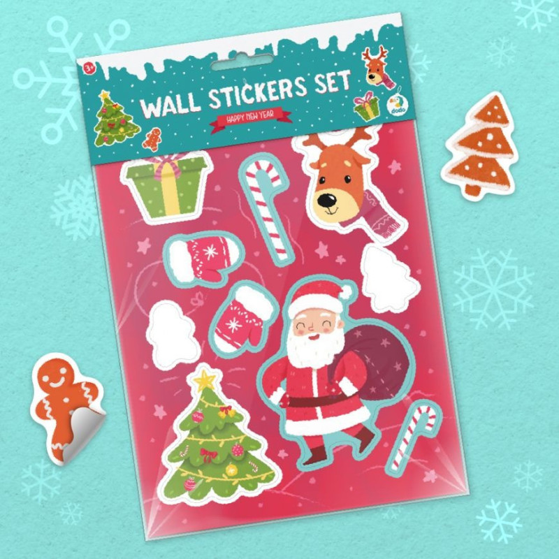 Набір дитячих настінних наклейок "З Новим Роком" DoDo 300299