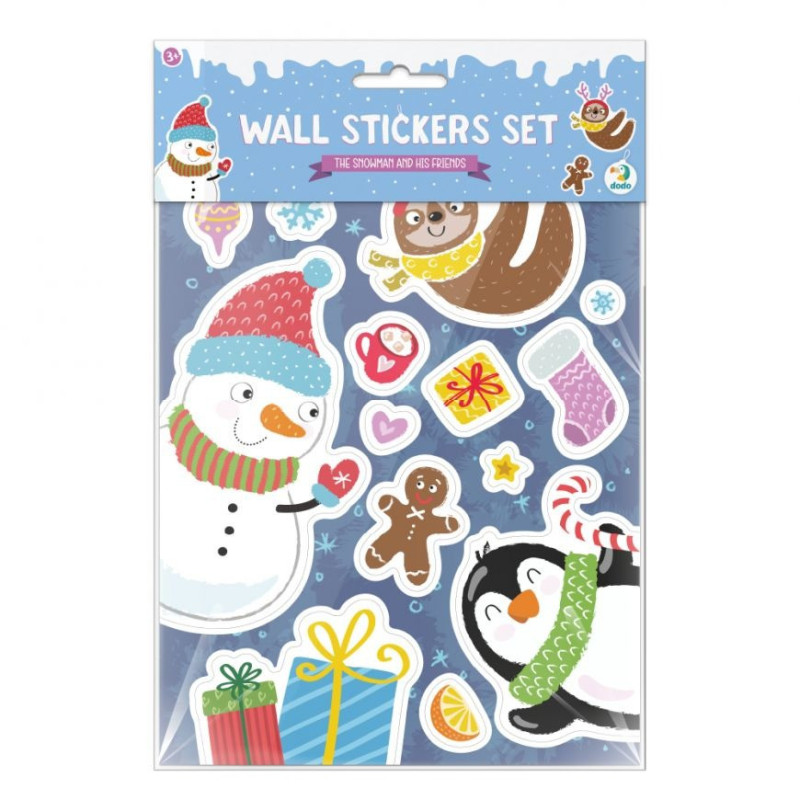 Набір дитячих настінних наклейок "Сніговик і його друзі" DoDo 300300 Набір дитячих настінних наклейок "Сніговик і його друзі" DoDo 300300