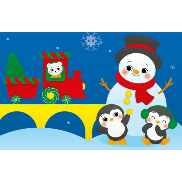 Набір для творчості "Аплікації наліпками Сніговичок" 1655006, 30 наліпок (1655006)