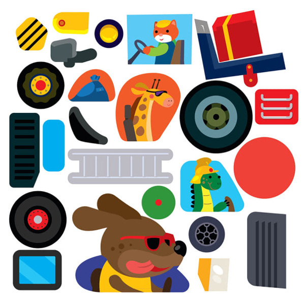 Дитяча збірка книжок "Збери картинку" Книжковий Хмарочос 379532 з наклейками (379532)