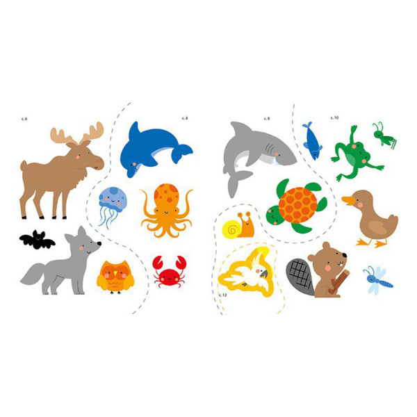 Розвиваюча книжка Мої перші слова Тварини 1829001 з наклейками (1829001)