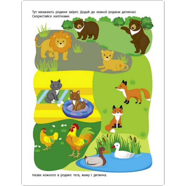 Заняття з наліпками "Моя дружня родина" 15214 українська мова (15214)