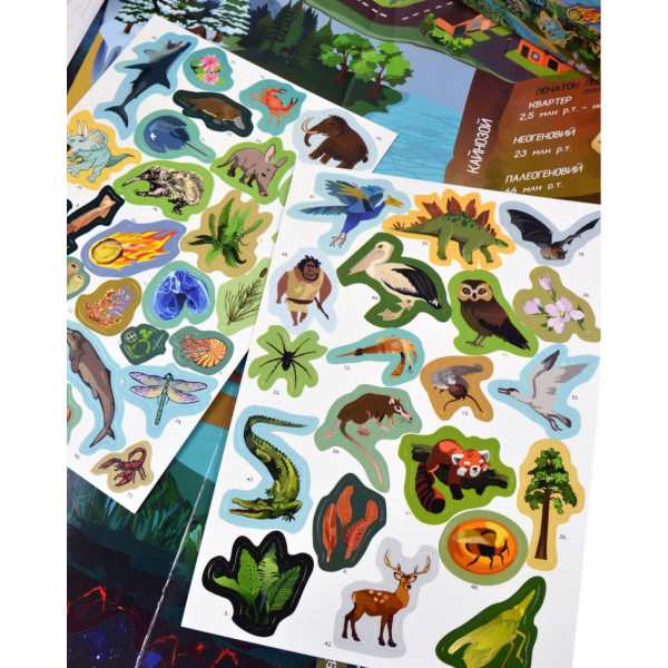 Гра з багаторазовими наклейками "Життя на землі" Умняшка KP-009 (KP-009)