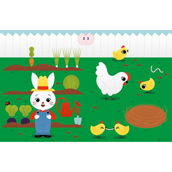 Набір для творчості "Аплікації наклейками Ферма" 1655009, 30 наклейок (1655009)