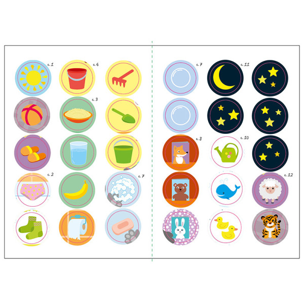 Книга з наклейками Малюк Киць-Киць "Мій день" 1841002, 12 сторінок (1841002)