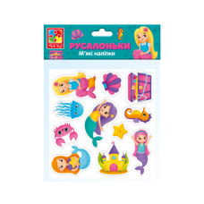 Набір м'яких наклейок "Русалочки" Vladi Toys VT4210-09 (укр) (VT4210-09)