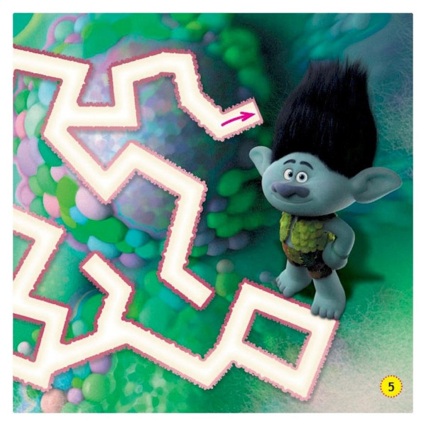 Лабіринти з наклейками "Живи у стилі рок!" Тролі 1249010, 450 наклейок (1249010)