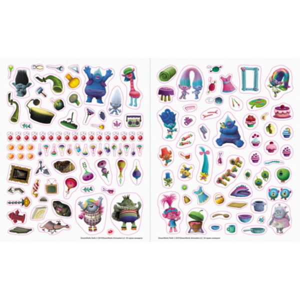 Світ наклейок Тролі Яскрава книга Ранок 1026001 більше 100 наклейок (1026001)