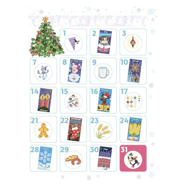 Адвент-календар з поробками та завданнями "Новорічні дива власноруч" АДВ004, 4-6 років (АДВ004)