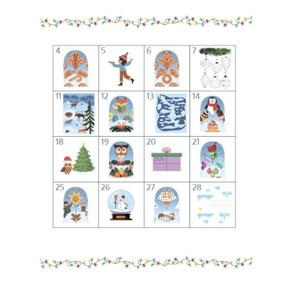 Адвент із саморобками та завданнями 3-4 роки АДВ008, 13 виробів та 18 завдань (АДВ008)