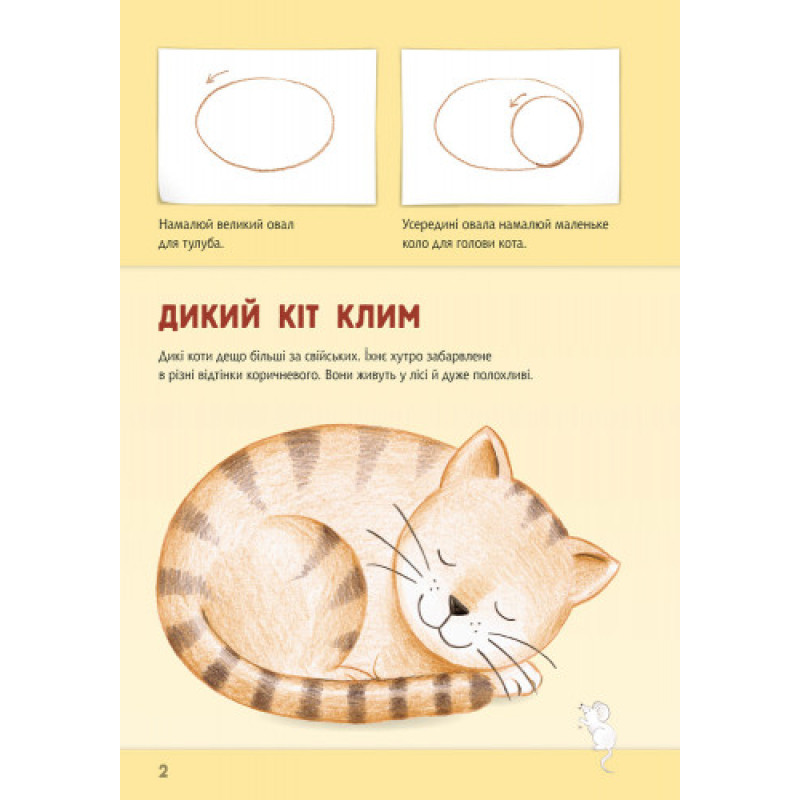 Развивающая книга Рисуем животных: Европа и Азия 655003 на укр. языке