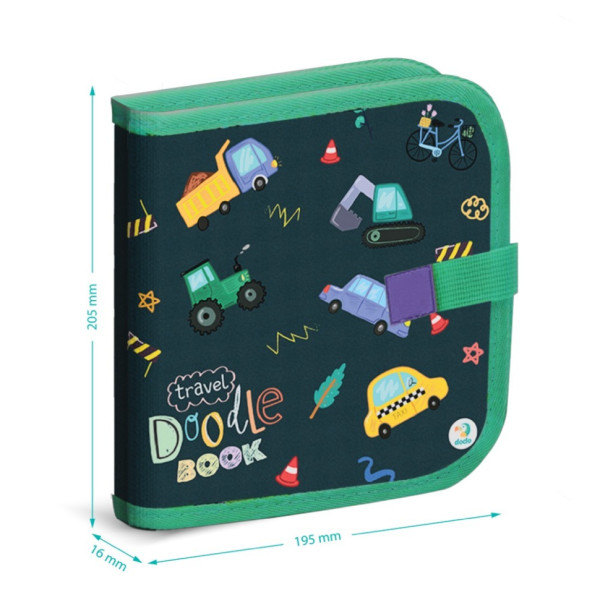 Дорожная книга для рисования "Транспорт" 301046, 6 цветных маркеров (301046)
