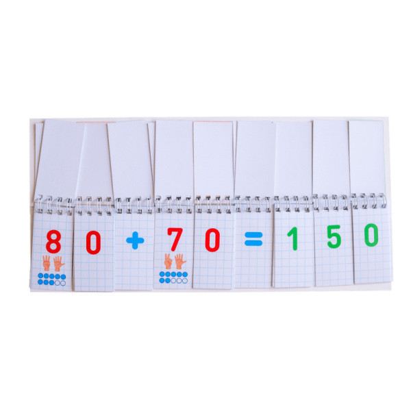 Роздавальний матеріал "Додавання та віднімання в межах 1000" 10106104, 108 розрізаних карток (10106104)