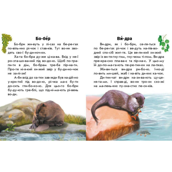 Читаю про Україну по складах "Тварини річок та морів" 366024 з кольоровими ілюстраціями (366024)