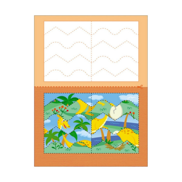 Розвиваючі зошити "Динозаврики" 20410 пазли-розрізалки (20410)