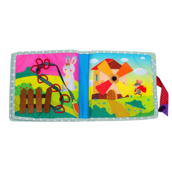Текстильна розвиваюча книга для малят Bambini "Кошеня" 403648 (403648)