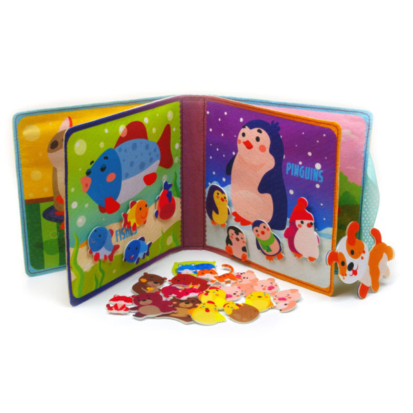 Розвиваюча фетрова книга для дітей "Розумний малюк" 823420, 25 липучок (823420)