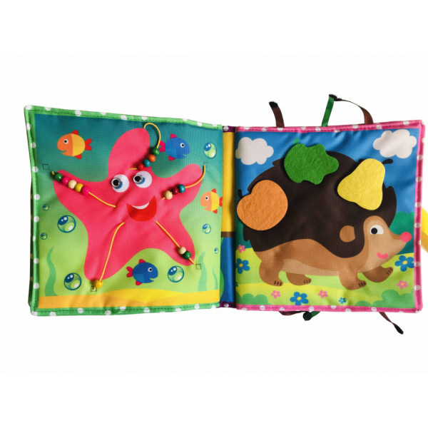 Текстильная развивающая книга для малышей Bambini "Щенок" 403655