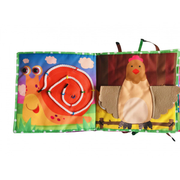 Текстильная развивающая книга для малышей Bambini "Щенок" 403655