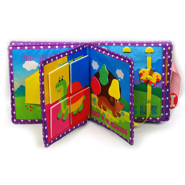 Розвиваюча книжка-шаруділка "Цуценя" 823413 з липучками (823413)