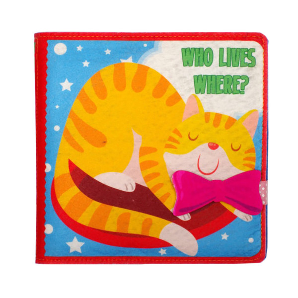 Розвиваюча фетрова книга для дітей "Хто де живе?" 823437, 25 липучок (823437)