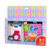 М'яка книжка-шуршалка "Зайчик" Книжковий хмарочос 403761 з прорізувачем (403761)