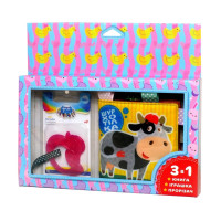 Мягкая книжка-шуршалка "Коровка" Книжковий хмарочос 403754 с прорезывателем                                                                        (403754)