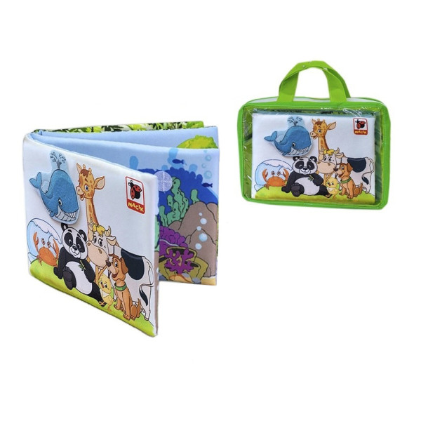 Дитяча м'яконабивна розвиваюча книжка "Тварини" МС 070301-03, 7 сторінок 42 тварини (МС 070301-03)