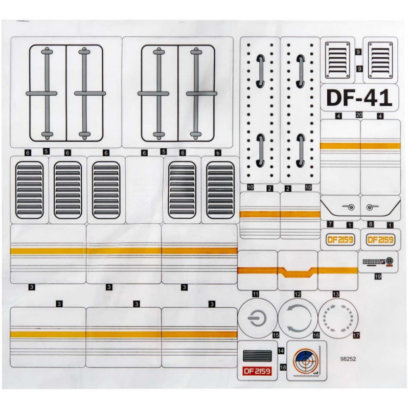 Конструктор "Потяг DF2159 з рейками" 98252 Військовий потяг