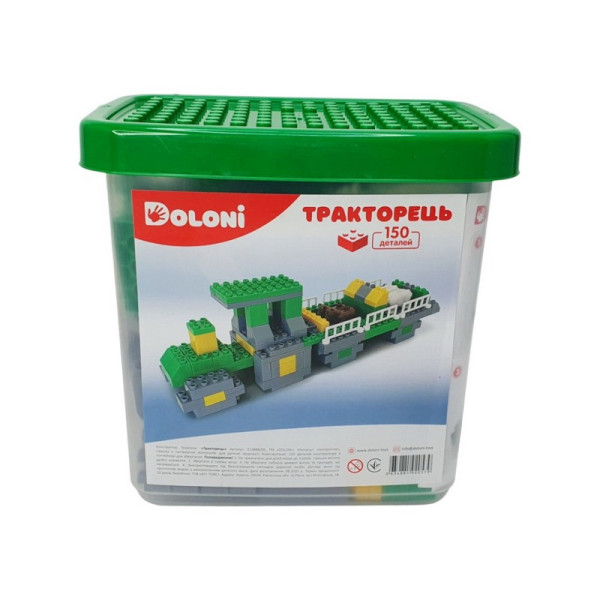 Конструктор "Тракторець" 013888/04 в пластиковому боксі, 150 деталей (013888/04-D)