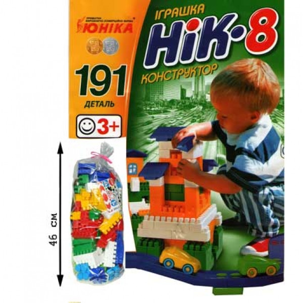 Дитячий конструктор НІК-8 70958, 191 велика деталь (70958)