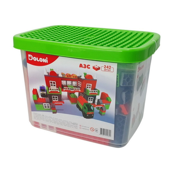 Конструктор "АЗС" 013888/07 в пластиковому боксі, 242 деталі (013888/07)