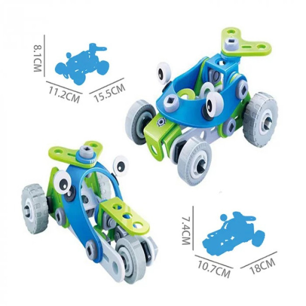 Конструктор Build&Play 2 в 1 "Гоночні машини" HANYE J-7726, 52 елементи (J-7726)