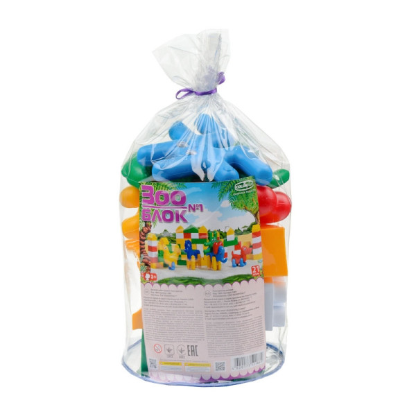 Детский конструктор "Зоо Блок" №1 1869, 21 деталь