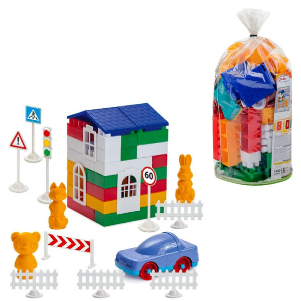 Дитячий конструктор "Лідер" №2 1-220, 80 великих деталей