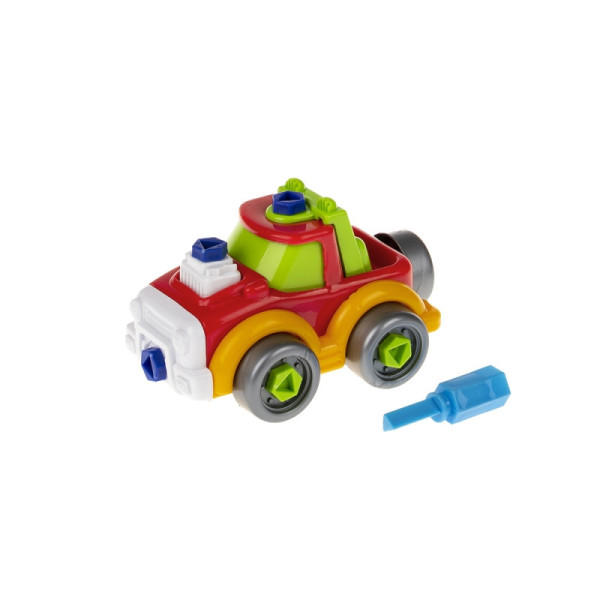 Детский конструктор-скрутка "Джип" 1-158 с отверткой