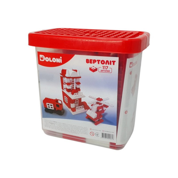 Конструктор "Вертоліт" 013888/08 в пластиковому боксі, 117 деталей (013888/08)