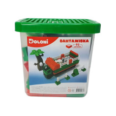 Конструктор "Вантажівка" 013888/10 в пластиковому боксі, 95 деталей (013888/10)