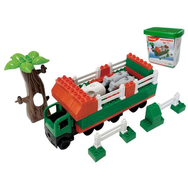 Конструктор "Вантажівка" 013888/10 в пластиковому боксі, 95 деталей (013888/10)