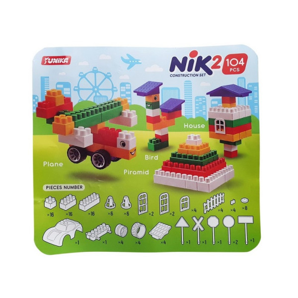Дитячий конструктор з великими деталями "NIK-2" 71870, 104 деталі (71870)