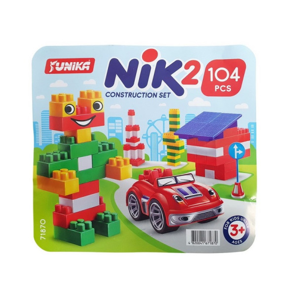 Дитячий конструктор з великими деталями "NIK-2" 71870, 104 деталі (71870)